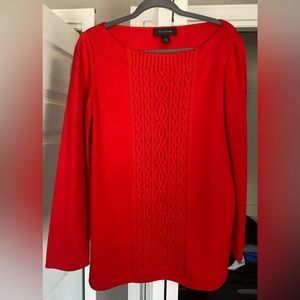 Vintage Red St. John Knit Wool Sweater, Small